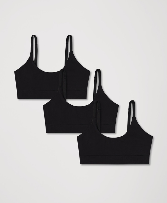 Women’s Everyday Modern Scoop Bralette 3-pack made with Organic Cotton | Pact | Pact Apparel