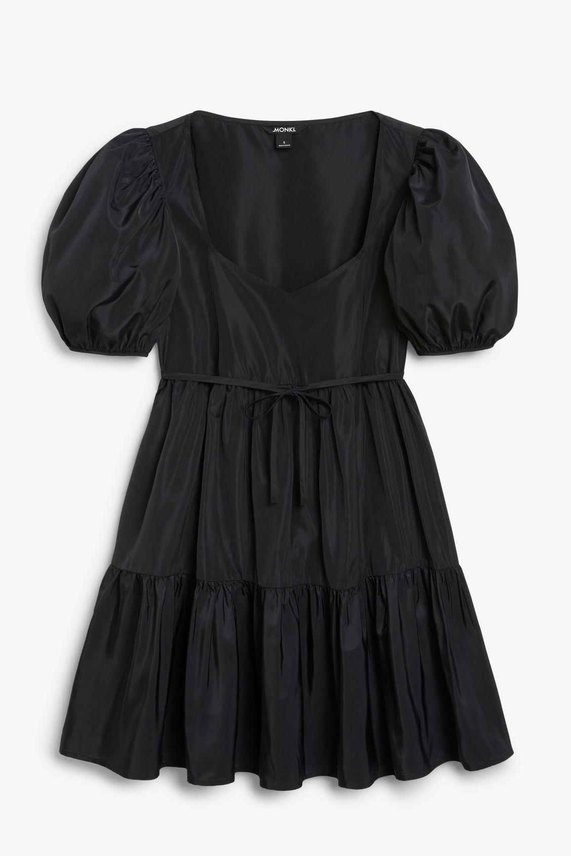 Puff sleeve babydoll dress - Black | Monki