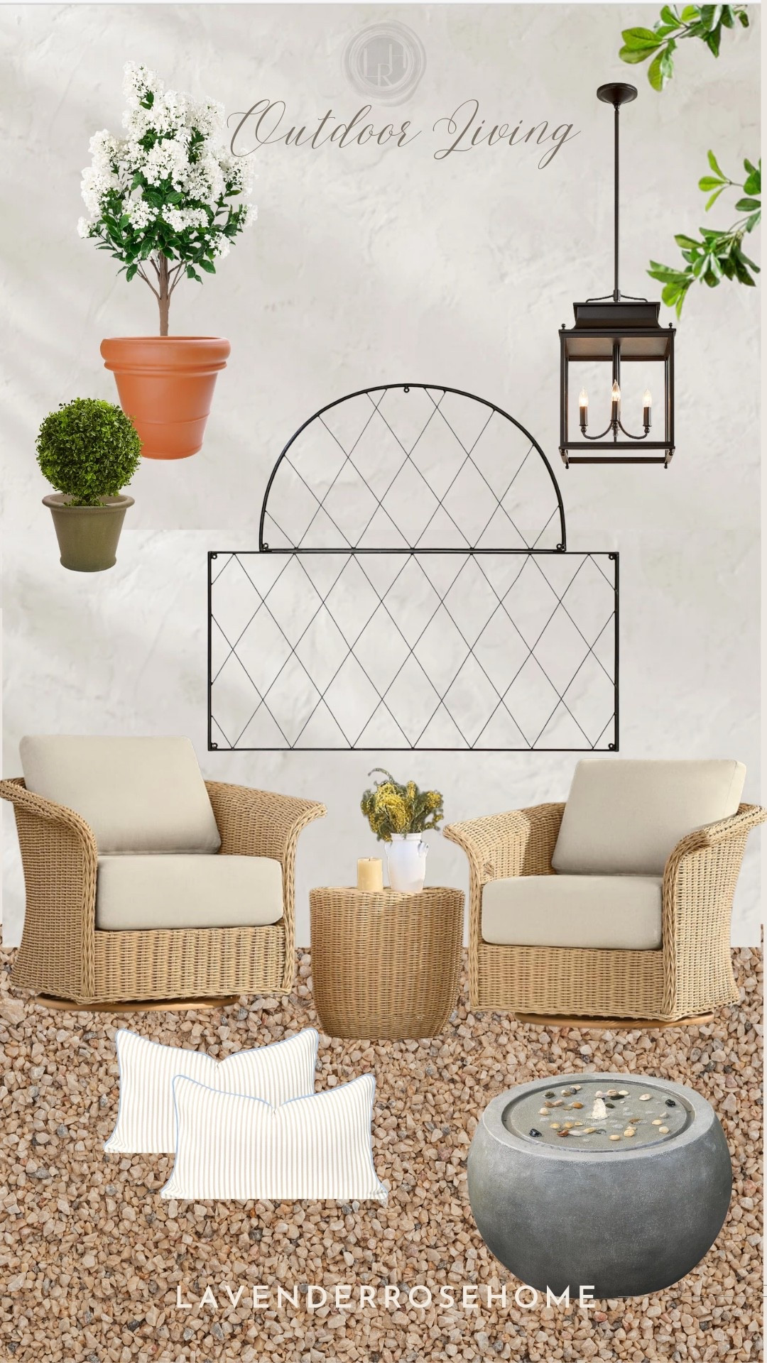 Refresh your outdoor space 

Outdoor Furniture. Spring Home. Conversation Set. Outdoor Lantern Lantern Pendant. Trellis. Iron Trellis. Water Fountain. Faux Plants. Faux Boxwood. Planter. Outdoor Pillow Covers. Classic & Collected Home. Lavender Rose Home.

#LTKSeasonal #LTKHome