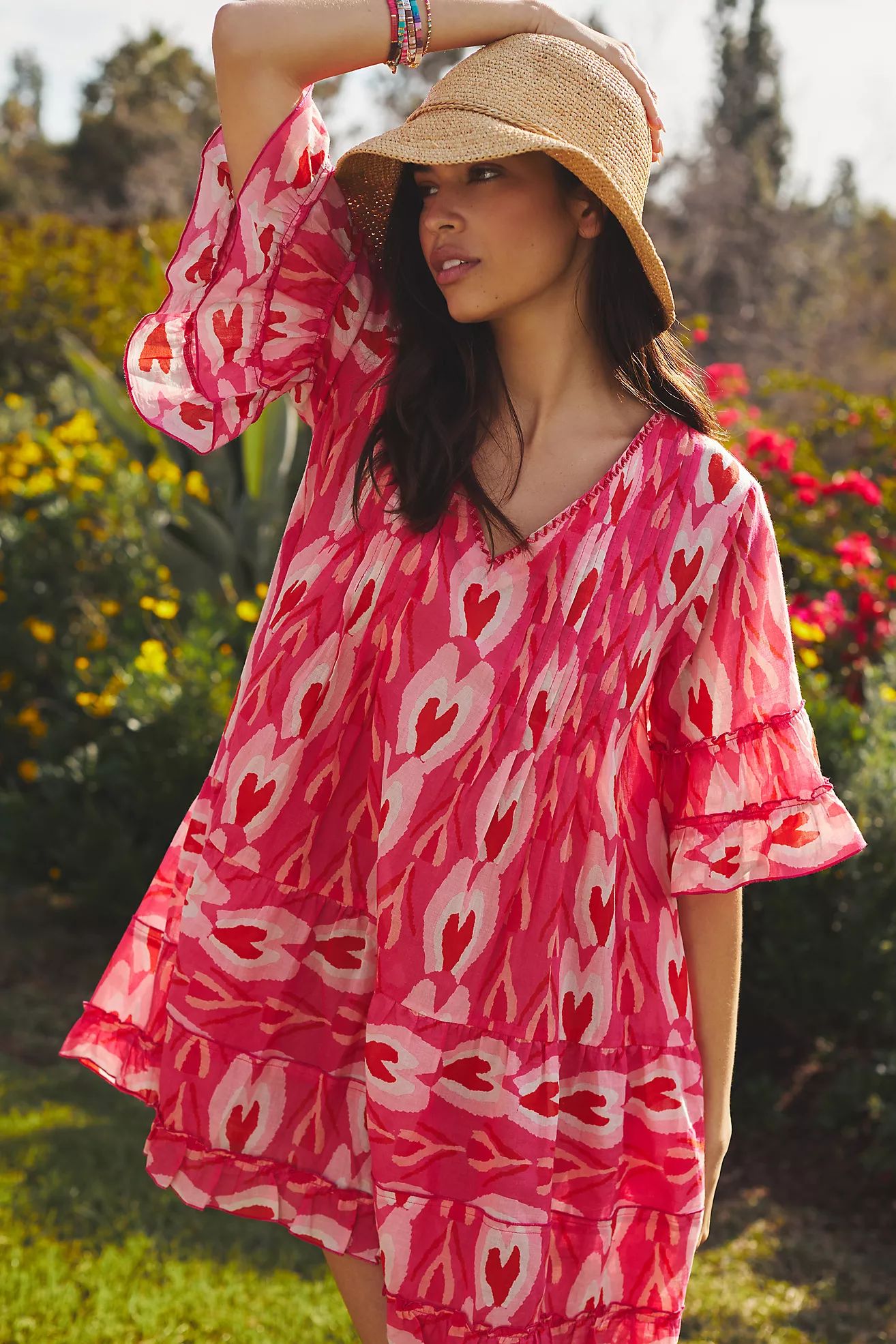 Duet Frill Cover-Up Mini Dress | Anthropologie (US)