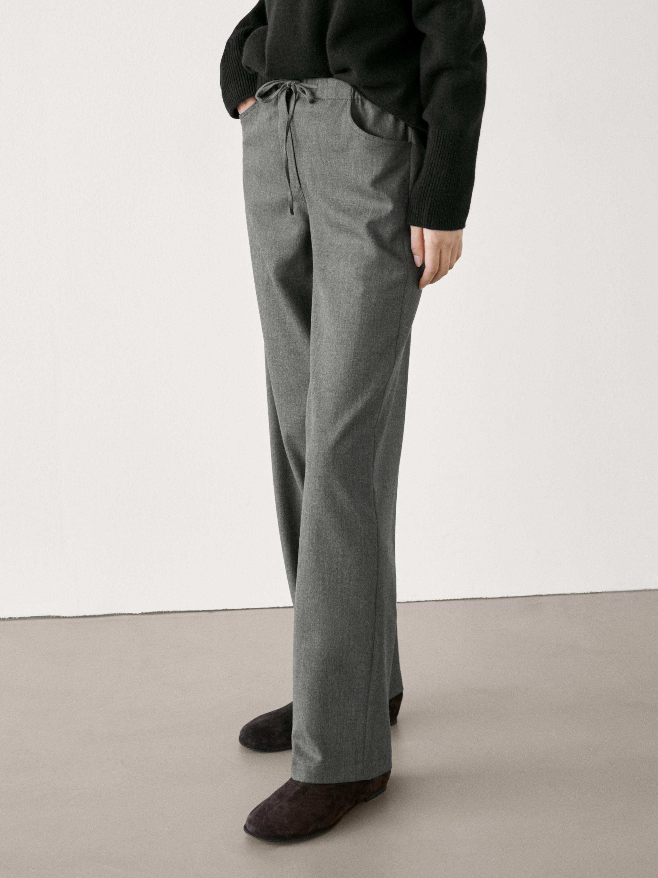 Straight-leg Trousers: straight silhouette from waist to ankle, without additional leg adjustment... | Massimo Dutti US