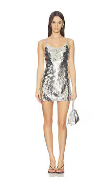 retrofete Tula Sequin Dress in Silver from Revolve.com | Revolve Clothing (Global)