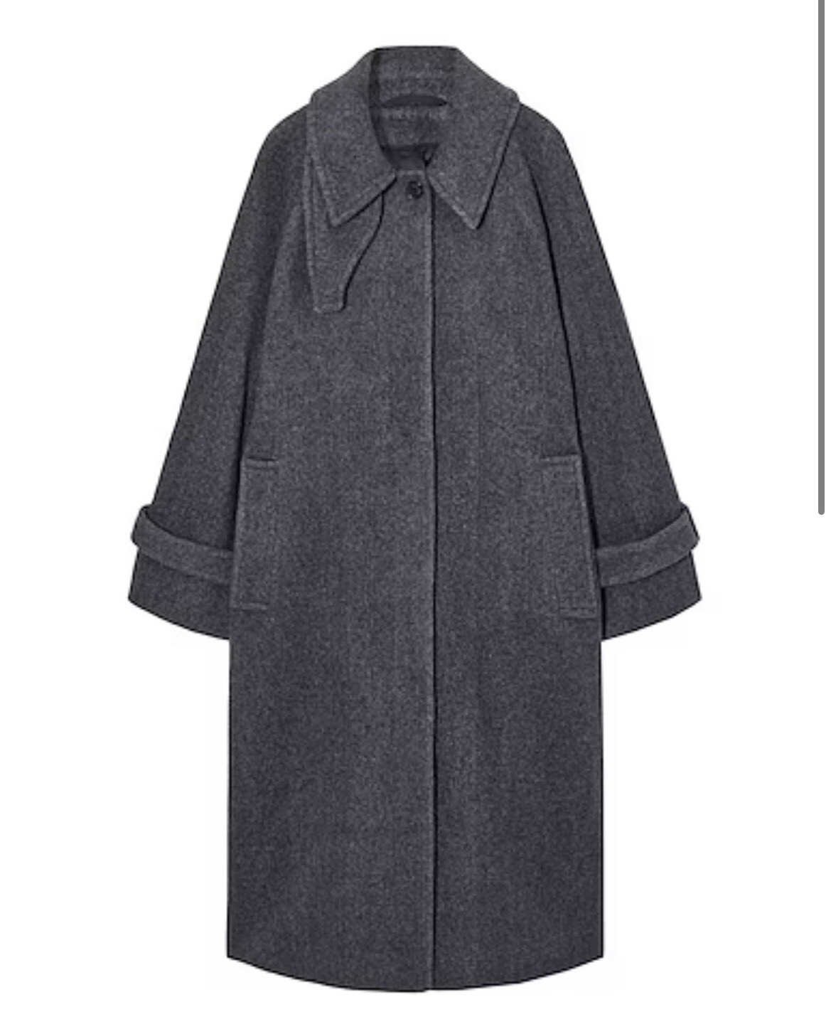 Cos Grey Herringbone Coat Size S | eBay UK
