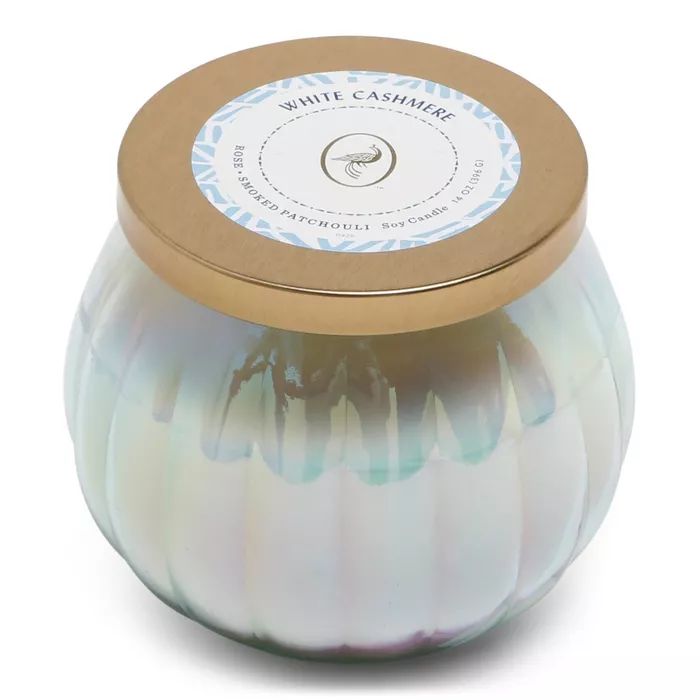 14oz Lidded Glass Jar Candle White Cashmere - Fresh Collection - Opalhouse™ | Target