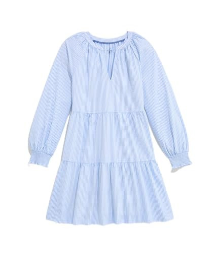 Vineyard Vines Tessa Harbor Tiered Dress, Seersucker-Jake Blue, L | Amazon (US)