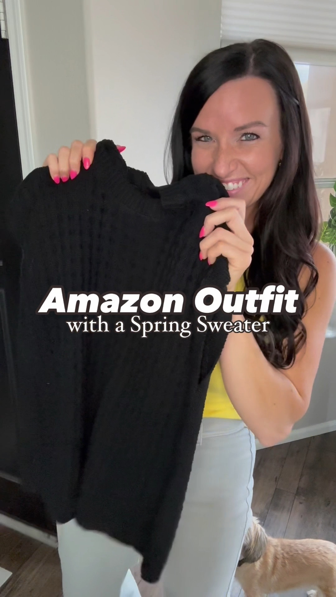 Amazon outfit with a spring short sleeved sweater! This top comes in more colors and is great for spring and summer plus office wear or teacher outfits! I’m in my normal size  small in the Amazon top and Amazon raw hem grey jeans (they also come in more colors). The sandals fit in my normal size 7.5 also. My necklace is from madisonjamesjewelry.com 😍

#LTKWorkwear #LTKWatchNow #LTKFindsUnder50