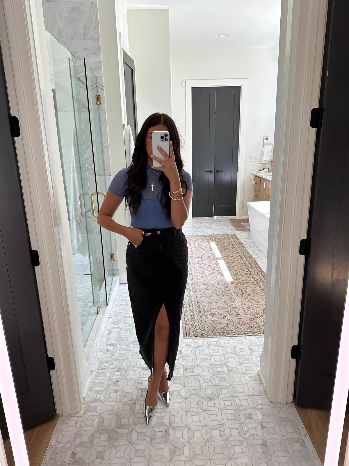 2 Ways to Style Black Denim Maxi Skirt from Amazon

top: small
skirt: medium

amazon, amazon fashion, amazon jean skirt, leather jacket, leather coat, 2 ways to style, amazon finds, heels, gray heels, silver heels, pointed toe heels, date night look, mom of 3, Nashville, Dede Raad, Dress Up Buttercup 

 #LTKFindsUnder50 #LTKStyleTip #LTKShoeCrush