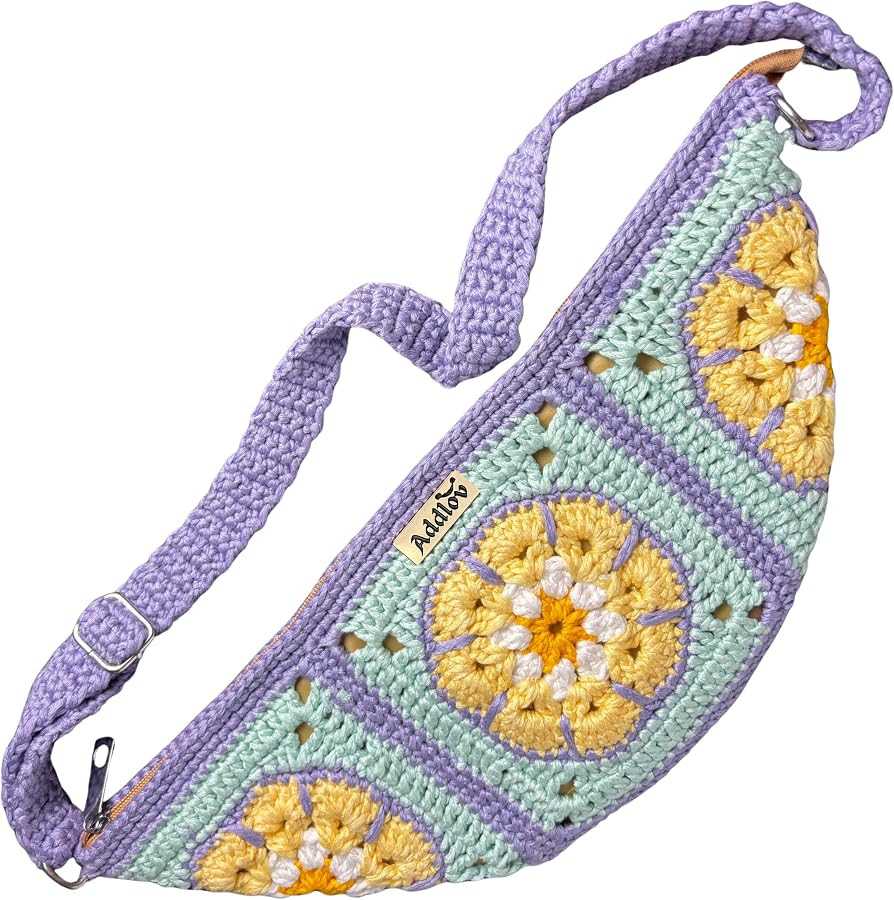 Handmade Unique Gifts for Mom Boho Crochet Crossbody Bag for Women Running Shopping Adjustable St... | Amazon (US)