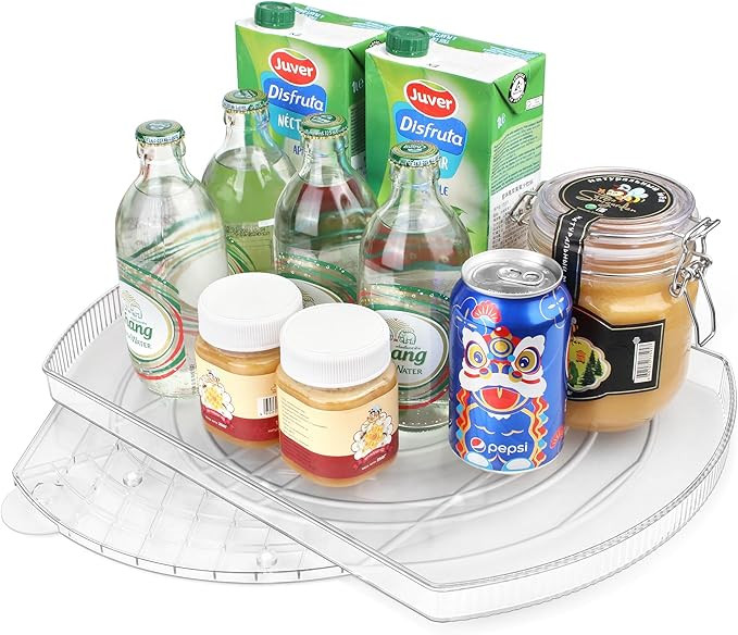 FIRJOY Lazy Susan Turntable for Refrigerator, Square Turntable Organizer for Fridge Cabinet, Pant... | Amazon (US)