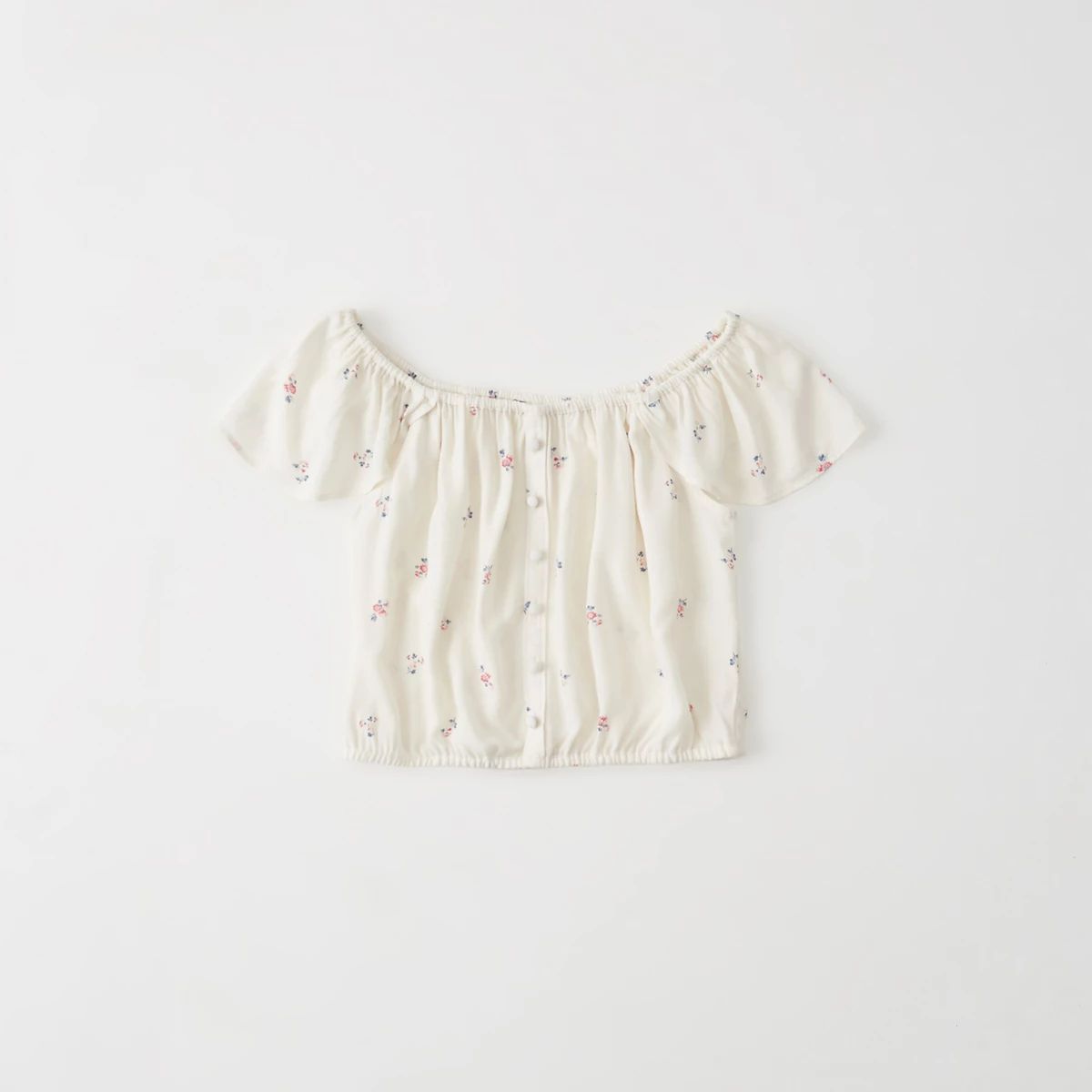 Cinched Hem Off-The-Shoulder Top | Abercrombie & Fitch US & UK