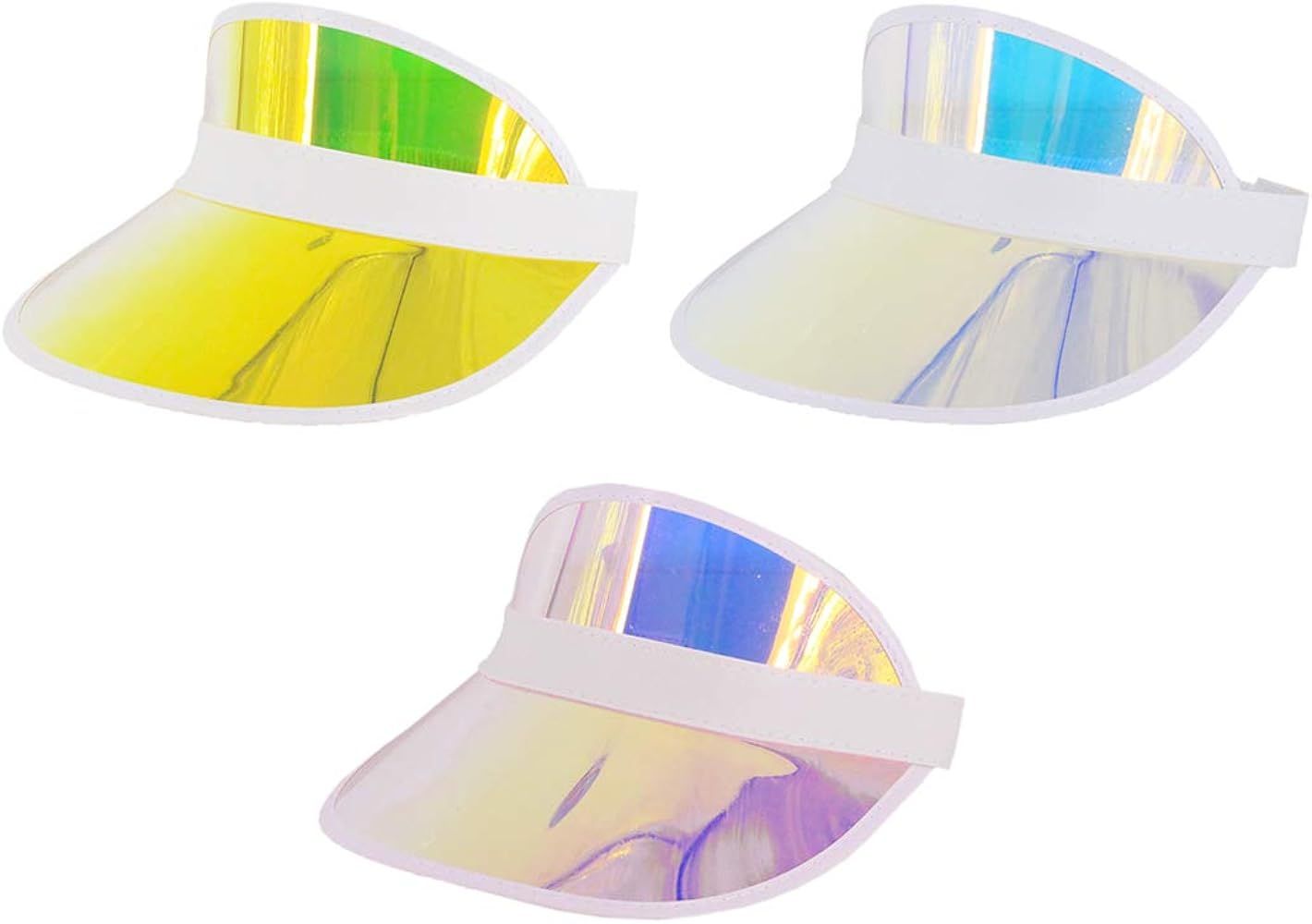Surkat Plastics Multicolored Sun Visors UV Protection Hat Cap Headwear for Golf Tennis Cycle | Amazon (US)