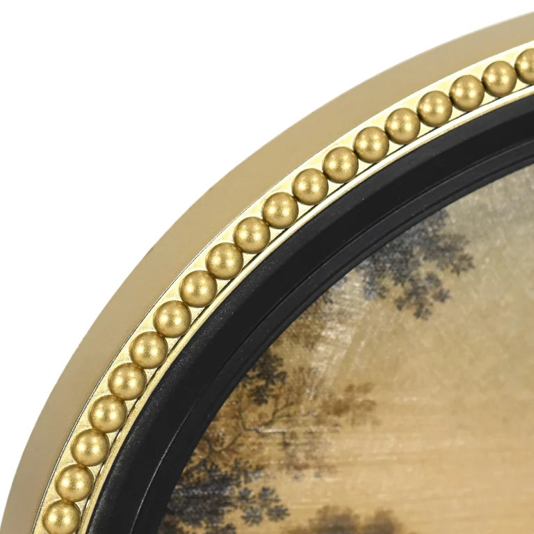 Home Decor Collection Gold Metro Beaded Oval Framed Landscape Wall Art, Vintage-Style D\u00e9cor ... | Walmart (US)