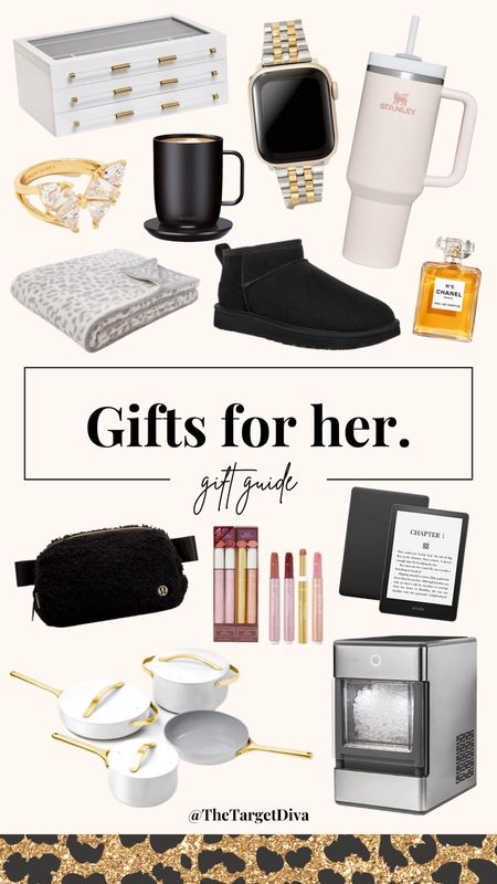 GIFTS FOR HER: These are some of my favorite gift ideas for friends, sisters, daughters, mothers, mothers-in-law, grandmas and even yourself! 🎁 AND, some of these gifts are on sale right now! 👏🏼

#giftidea #giftguide #giftsforher #christmasgift #holidaygift #holidaygiftguide #christmas #holidays #stockingstuffer #giftsformom #giftsforgrandma #girlgifts #leopard #blanket #kindle #juicylip #nuggeticemaker #beltbag #perfume #boots #booties #kendrascott #jewelry #jewelrybox #stanley #stanleycup #mugwarmer #applewatchband #blackboots #panset #cookware #carawaypans #lululemonbeltbag #amazon #amazonfinds #target #targetfinds #blackfriday #cybermonday #cyberweek #sale

#LTKCyberweek #LTKGiftGuide #LTKHoliday