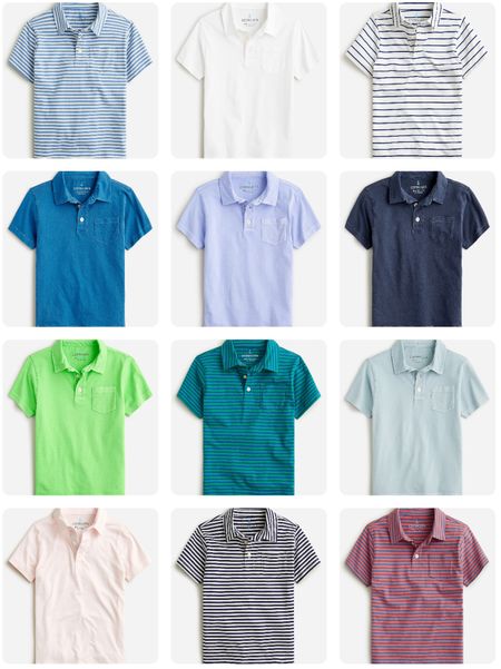 @jcrew just started their Spring Sale Event and all of these boys’ polos are marked down to $17.50. They won’t last long. I just stocked up!