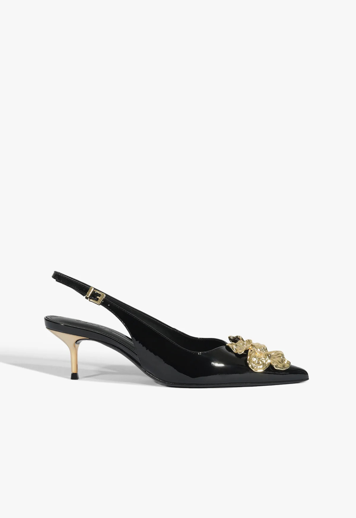 Flora Black Mid Stiletto Heel Pump | Schutz (US)