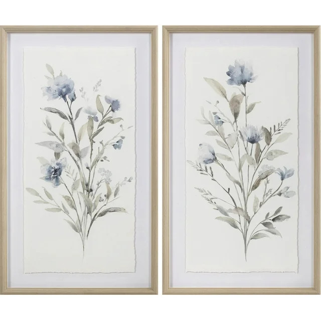 My Texas House Delicate Botanical Framed Art 17" x 29" | Walmart (US)