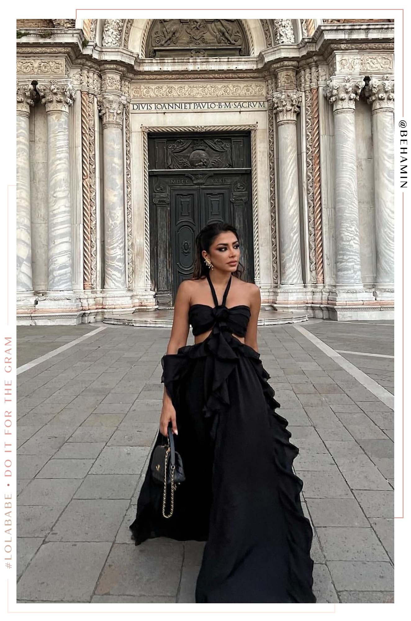 Miss Lola | Puerto Vallarta Black Ruffle Maxi Dress | MISS LOLA