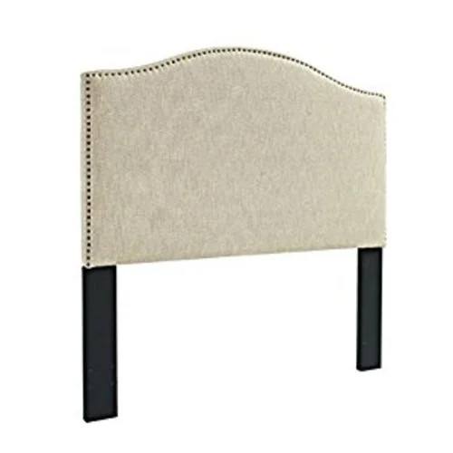 Curved Tan Linen Headboard, King / Cal. King | Walmart (US)