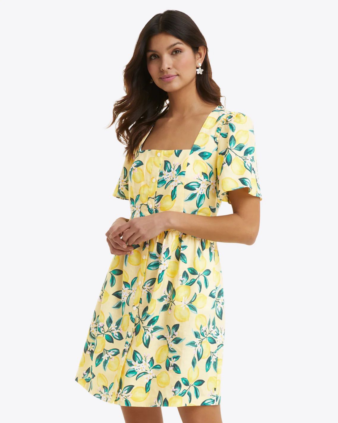 Danielle Mini Dress in Lemon Blossom | Draper James (US)