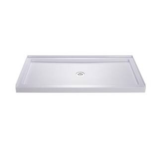 DreamLine SlimLine 32 in. D x 60 in. W Single Threshold Shower Base in White DLT-1132600 | The Home Depot