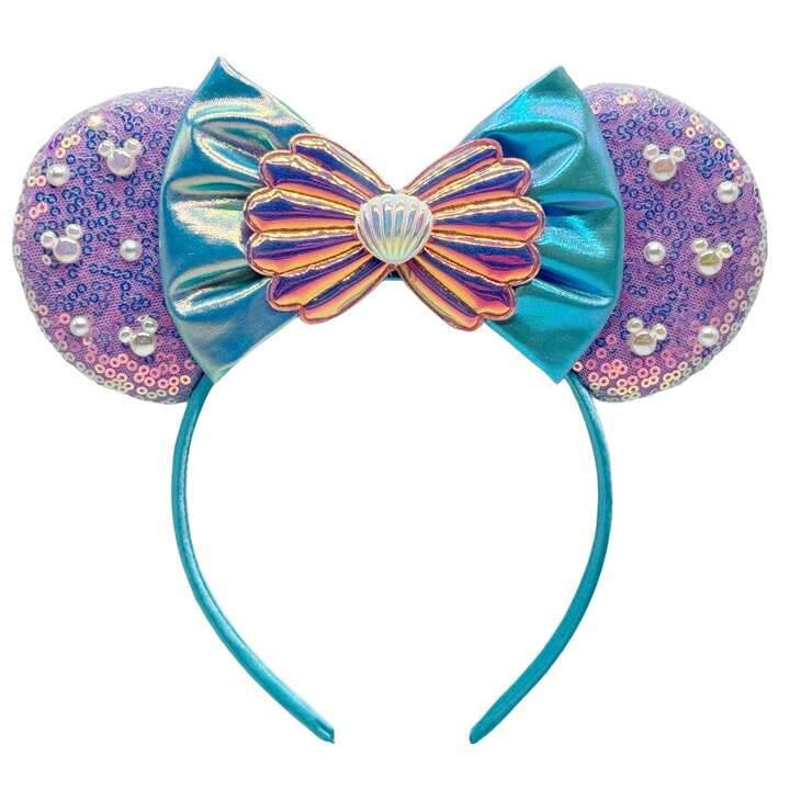 Mermaid Style Ear Headband With Pearl Glitter Bowknot Hair Accessory Shell Decoration Headwear Fo... | SHEIN