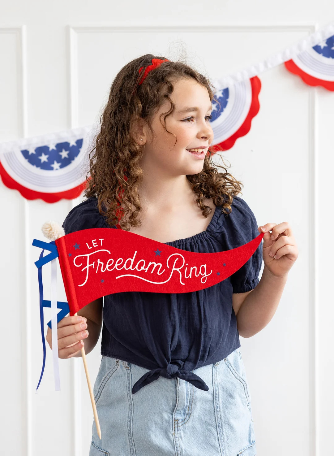 Let Freedom Ring Felt Pennant Banner | My Mind's Eye