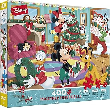 Ceaco - Disney Holiday - Together Time - Mickey & Friends Holiday - 400 Piece Jigsaw Puzzle | Amazon (US)