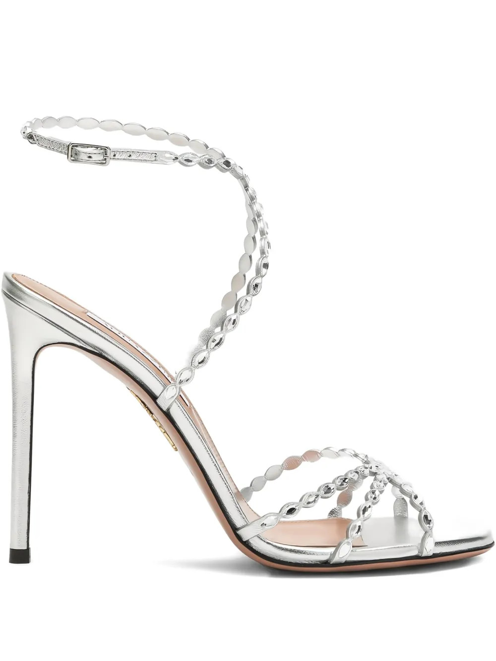 Aquazzura 85mm Love Struck crystal-embellished Sandals | FARFETCH UK | Farfetch Global