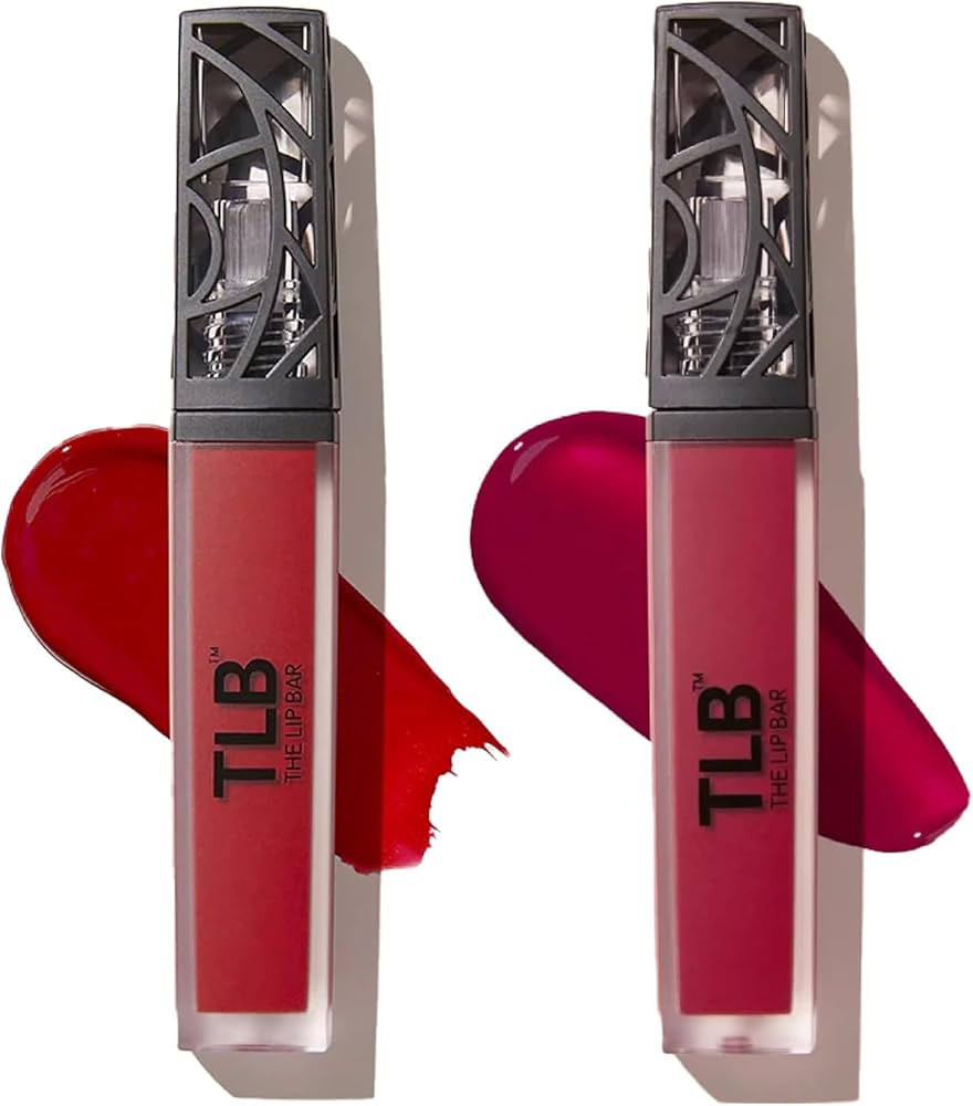 The Lip Bar - Nonstop Liquid Matte Lipstick Mini 2-Pack, Bawse Lady (Blue Red) + Rich Auntie (Dee... | Amazon (US)