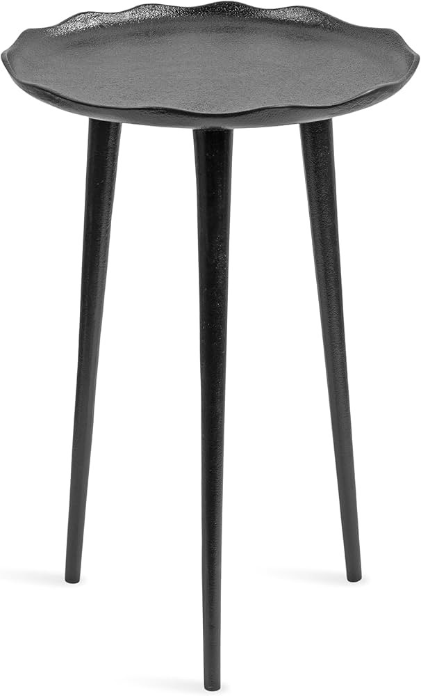 Kate and Laurel Alessia Modern Round Metal Side Table; 15 x 15 x 22; Black; Decorative Cast Alumi... | Amazon (US)