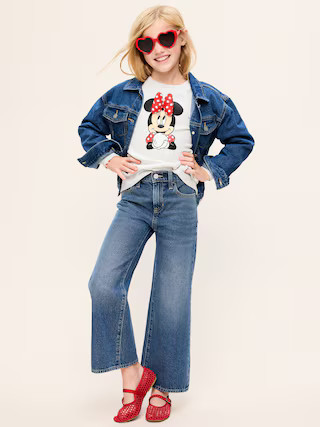 Old Navy x Disney Oversized Minnie Logo-Graphic Tunic Sweatshirt for Girls | Old Navy (US)