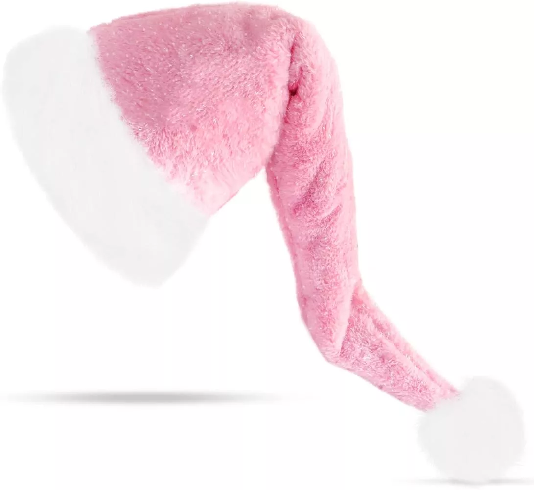 Light pink 2024 santa hat