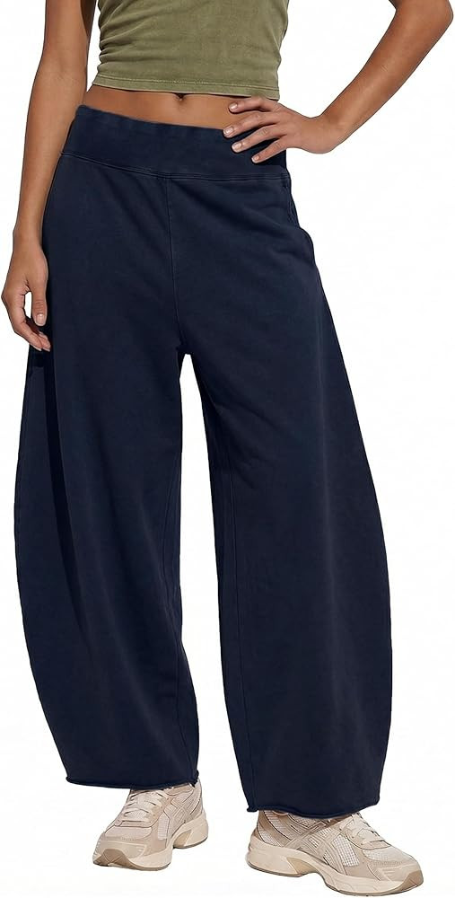 Womens Casual Barrel Sweatpants Baggy Yoga Pants Workout Athletic Lounge Comfy Trousers | Amazon (US)