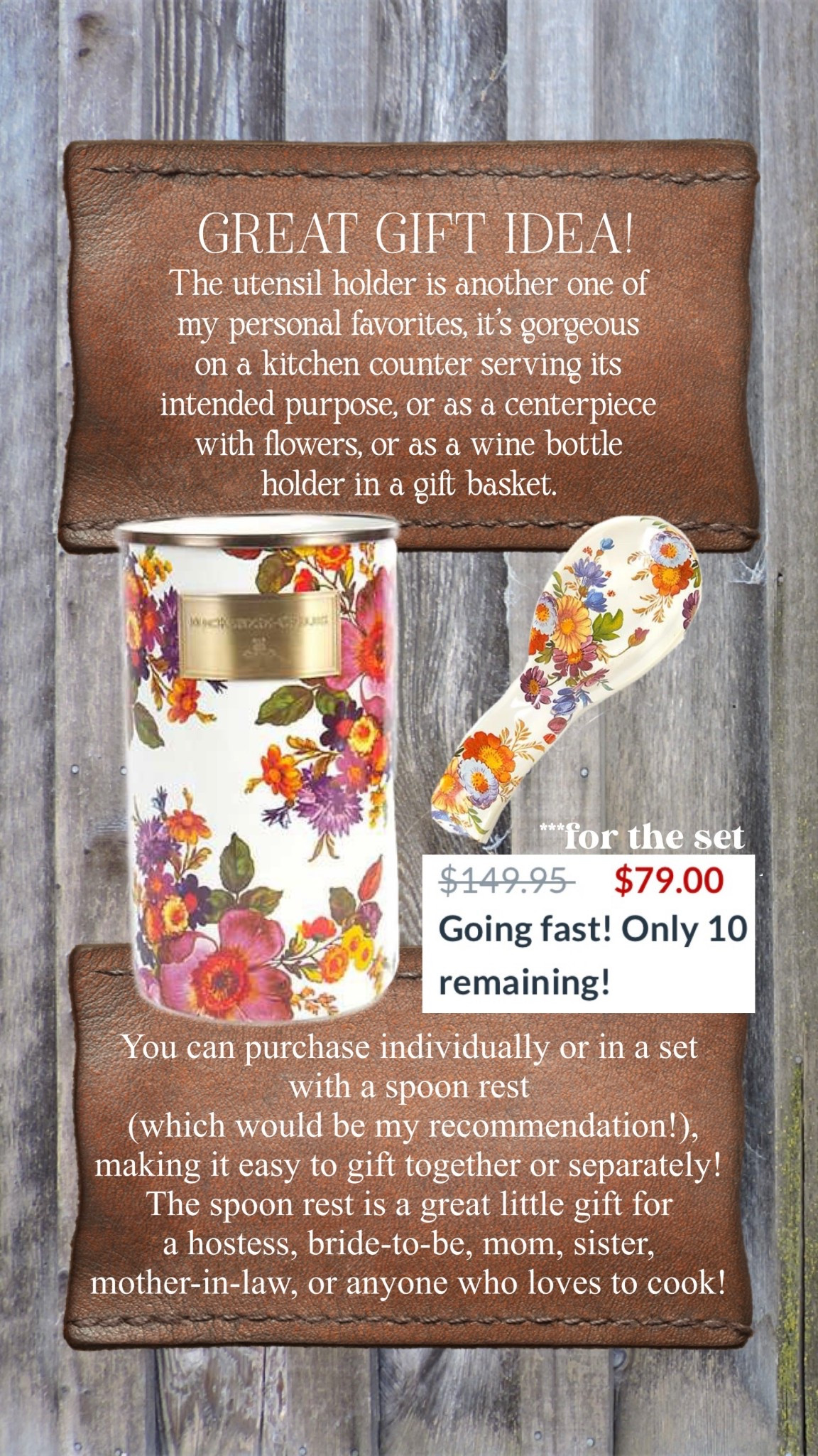 Happy Barn Sale! The annual Mackenzie-Childs event is here and now is a great time to snag beautiful, high-quality pieces at a great price! Comment if you need help looking for a gift for someone specifically, and check out my LTK page for all of the barn sale posts, sharing my favorites! 

#LTKHome #LTKSaleAlert #LTKSeasonal
