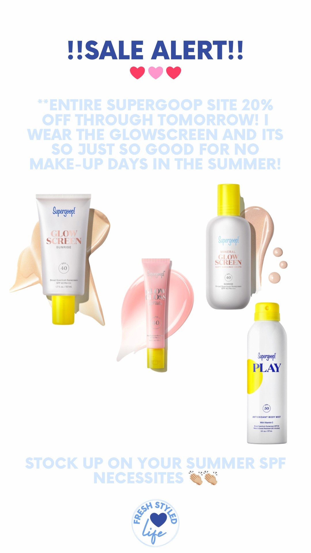 Get your SPF on sale right now on supergoops website!

#LTKSaleAlert #LTKBeauty #LTKFindsUnder50