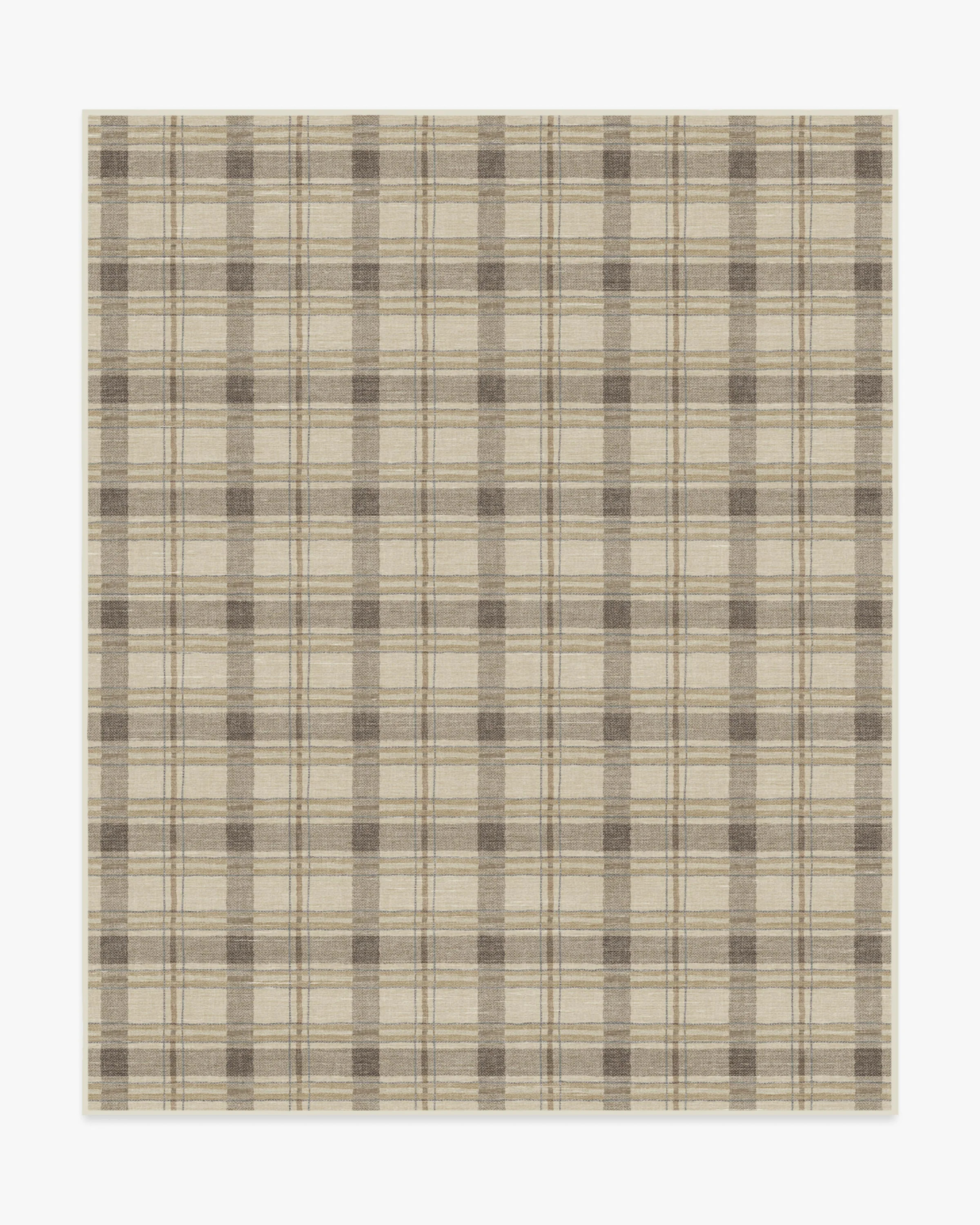 Piper Plaid Neutral Rug | Ruggable US | Ruggable