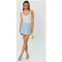 ASTR the Label | Leighton Pleated High-Rise Skort in Light blue | Size M | ASTR The Label (US)