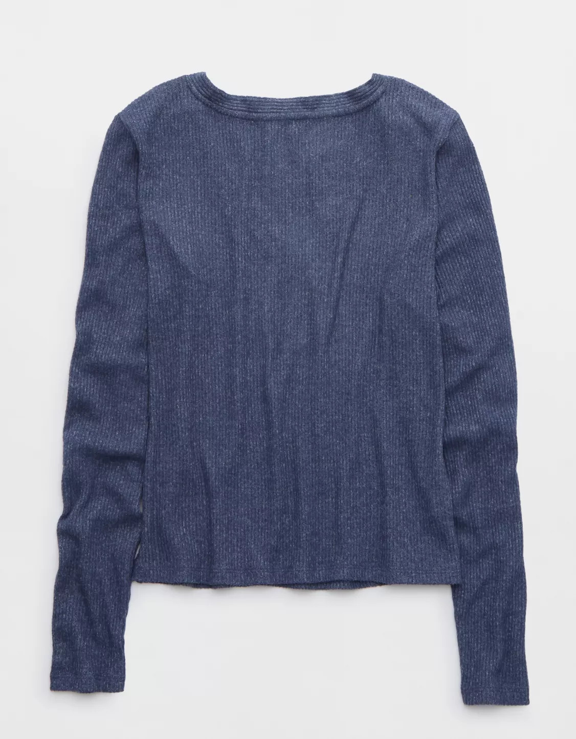 Aerie Cozy Knit Ribbed Henley Pajama Shirt | American Eagle Outfitters (US & CA)