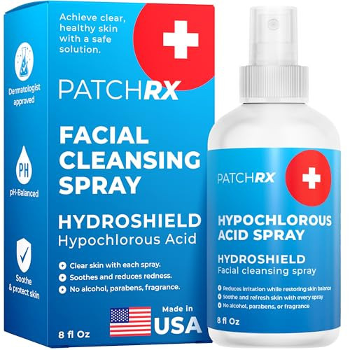 PatchRx Hypochlorous Acid Spray (8oz, 2 packs), HOCL Facial Cleanser Acne Spray for Face, Body, Eczema, Pimples, Breakouts & Overall Skin Recovery (Reduces Redness) | Amazon (US)