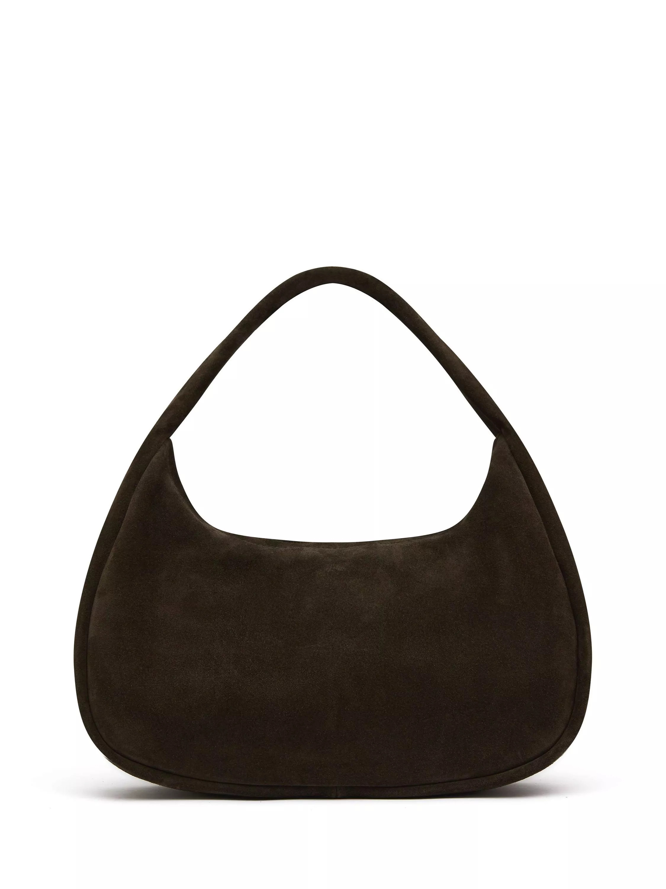 St. Agni Suede Large Bon Bon Bag, Coffee | John Lewis (UK)
