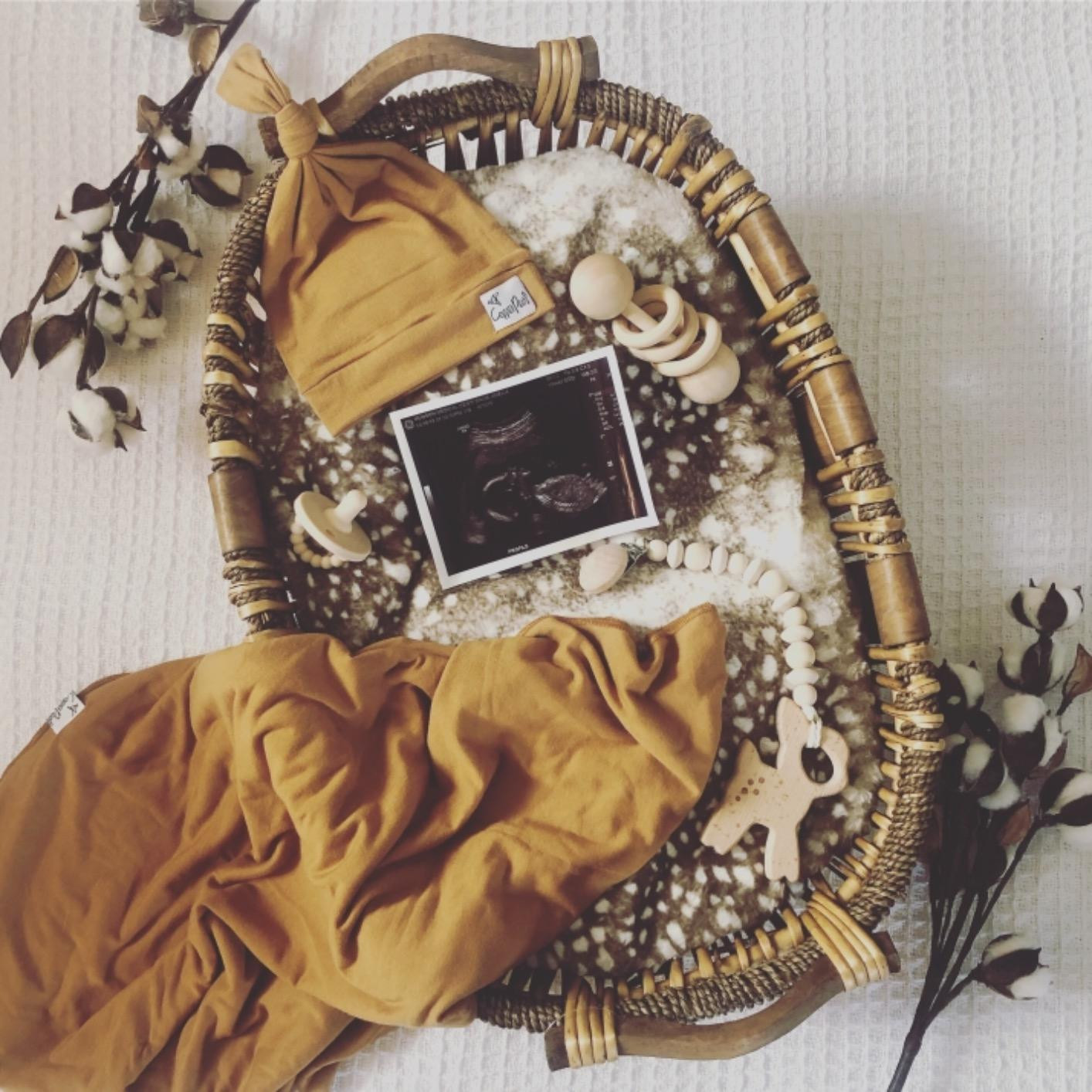 Copper Pearl Baby Beanie Hat Top Knot | Amazon (US)