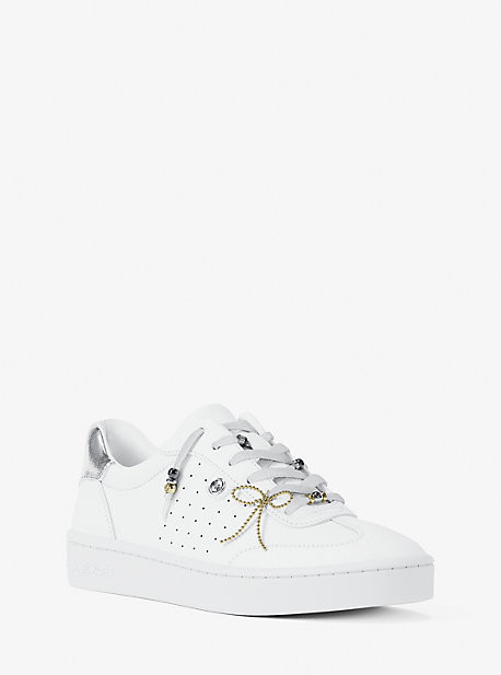 Scotty Embellished Leather Sneaker | Michael Kors US