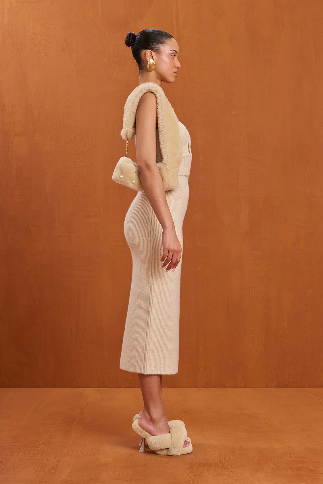 KENSINGTON KNIT TOP - OFF WHITE MELANGE | Cult Gaia - US