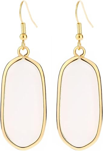 Natural Crystal Healing Stone Drop Dangle Earrings for Women | Amazon (US)