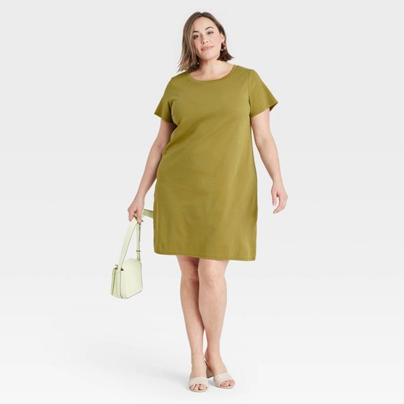 Women's Plus Size Short Sleeve T-Shirt Dress - Ava & Viv™ | Target