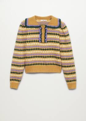 Jacquard knitted sweater | MANGO (US)