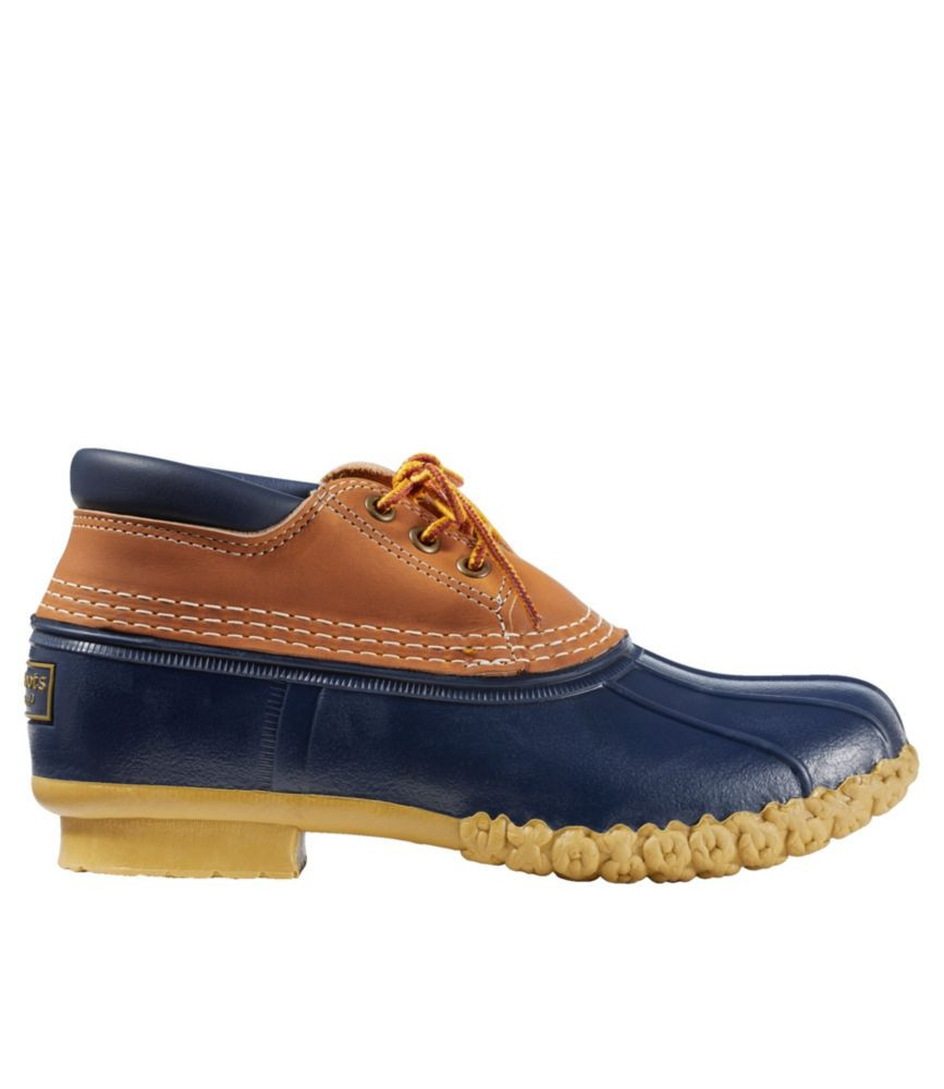 Women's Bean Duck Boots, Gumshoes Tan/Bright Navy/Gum 8(B), Leather/Rubber L. L.Bean | L.L. Bean