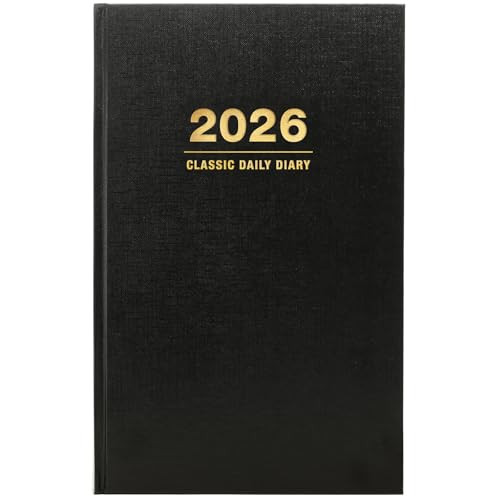 2026 Professional Hardcover Daily Diary Journal and Planner, 8"x12.5" (Black) | Amazon (US)