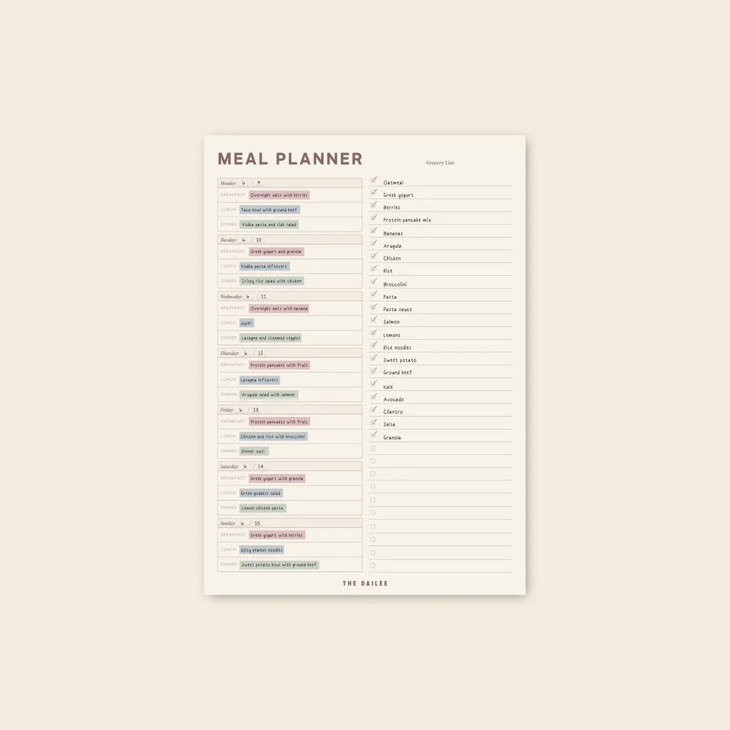 Fridge Meal Planner | The Dailee