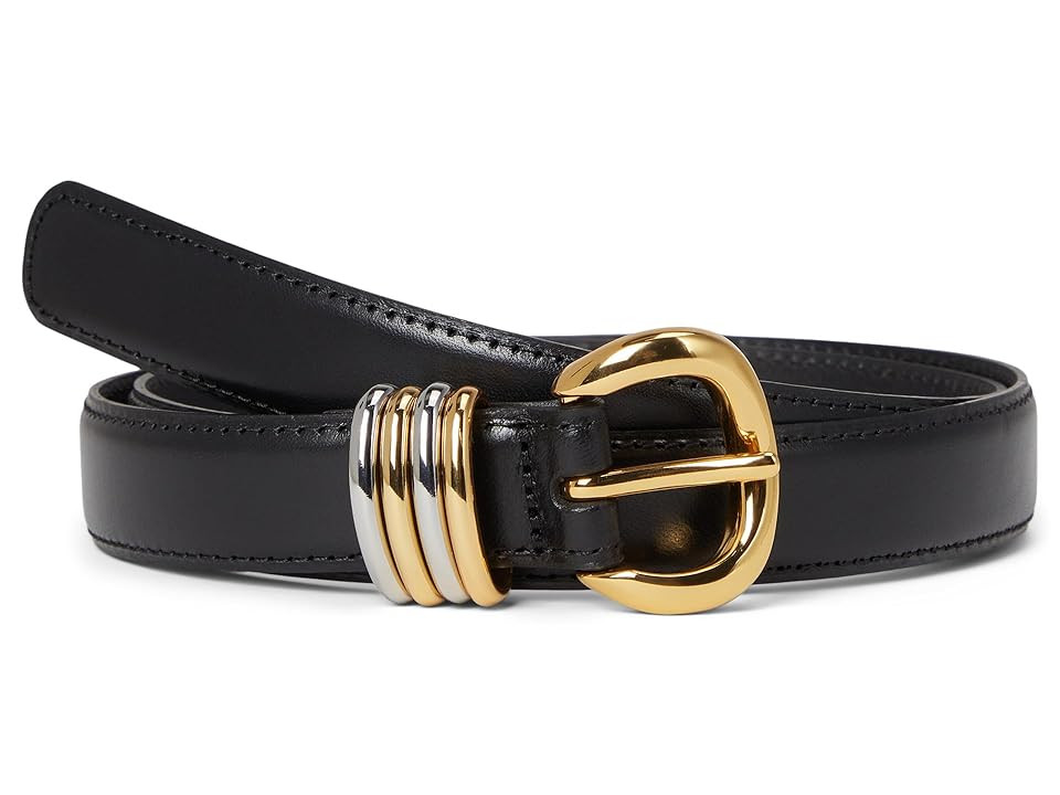 Madewell Inez Belt: Mixed Metal Women's Belts True Black : XS, Leather | Zappos
